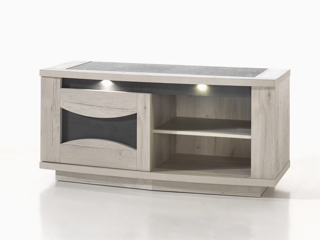 [ERIVE7001] Meuble TV 1 porte - 1 niche River (Sans LED)
