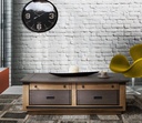 Table basse 2 tiroirs va et vient Magellan