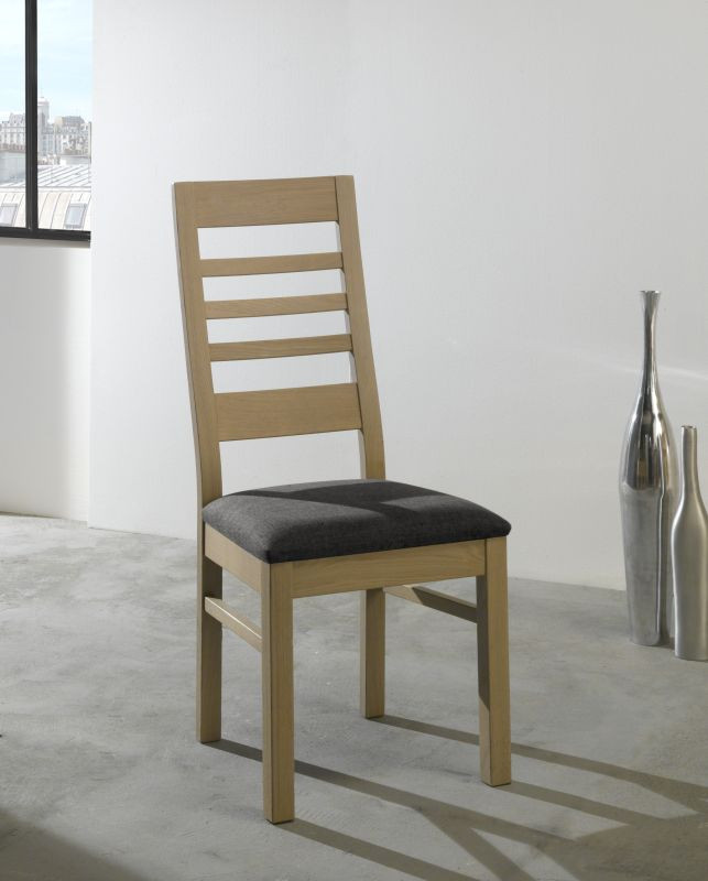 Chaise 5 barrettes pieds droits Whitney