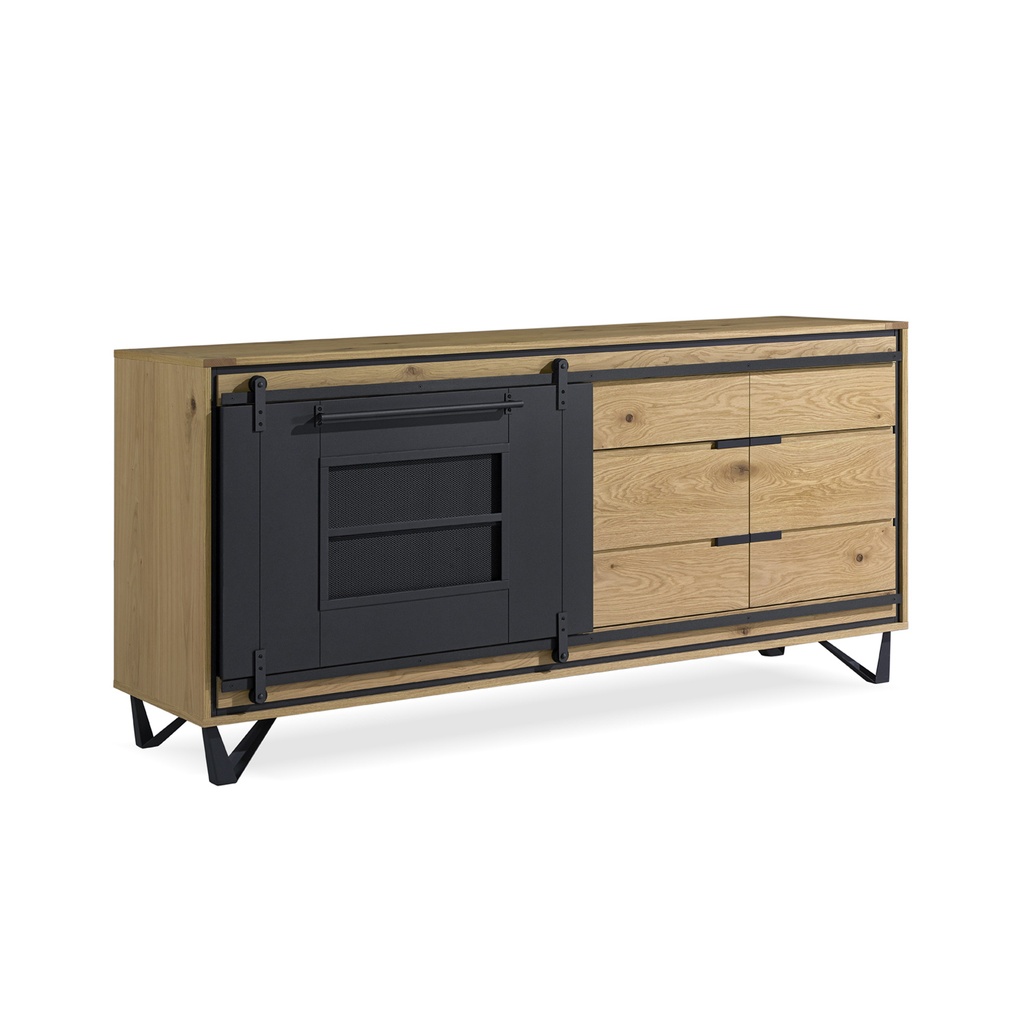 Enfilade 3 portes 1 tiroir Sunset 205 cm