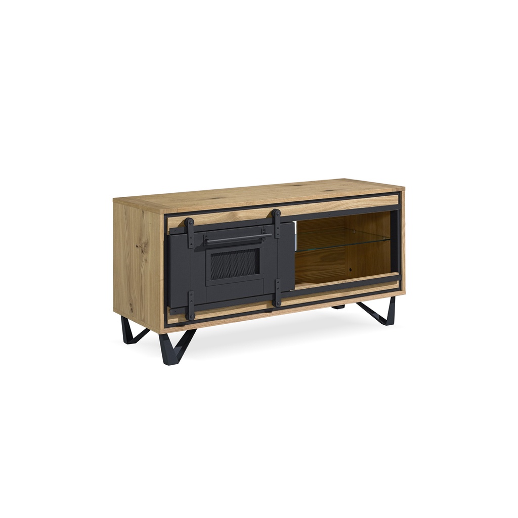 Meuble TV Hi-fi 1 porte 128 cm Sunset