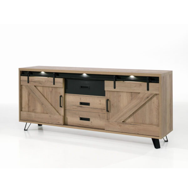 Enfilade 3 portes - Leds Custer