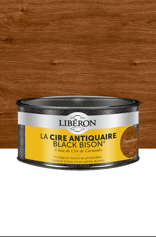 Cire antiquaire Black Bison teinte Chêne Foncé