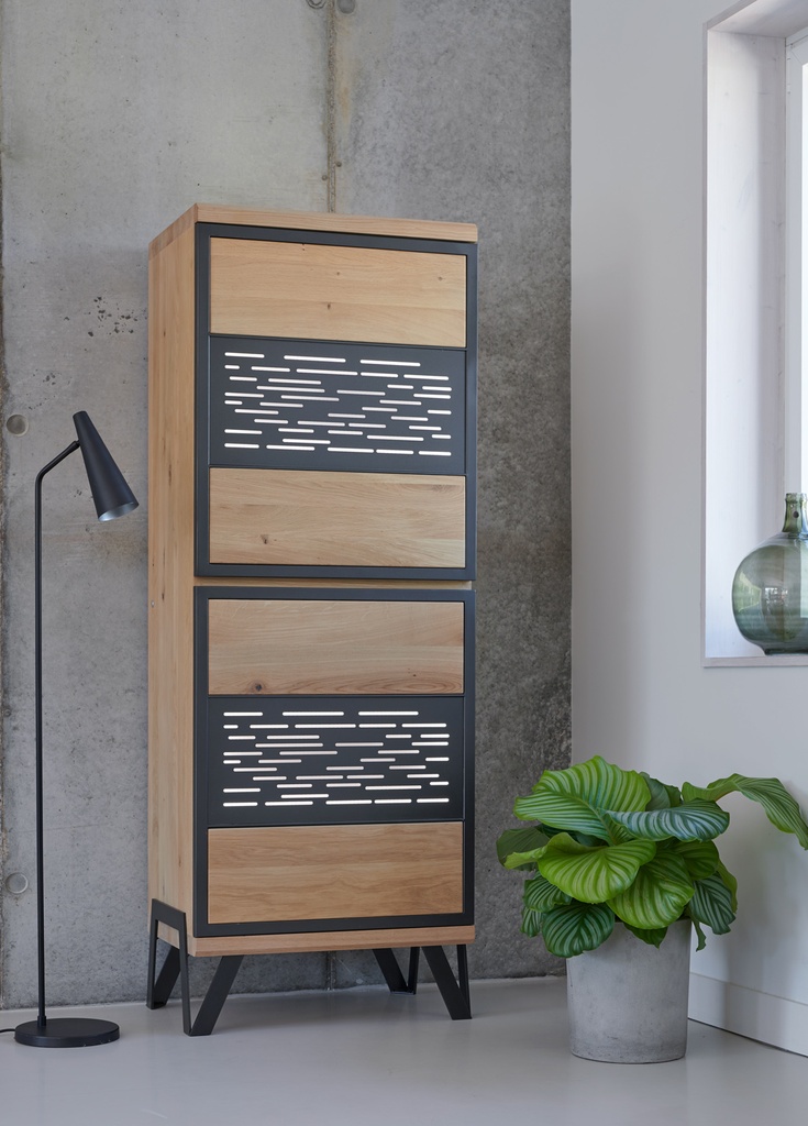 Colonne 2 portes battantes bois Edge