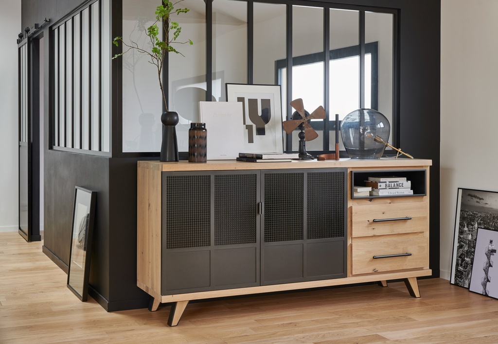 Enfilade 3 portes 1 niche 195 cm Gallery