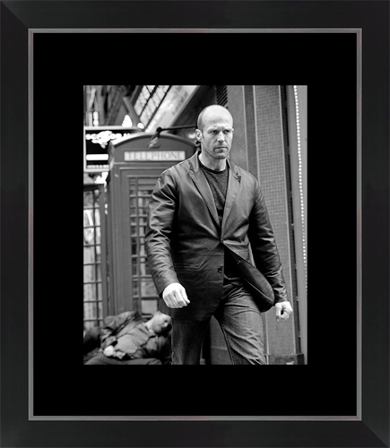 [1665-VFPP1] Tableau noir et blanc Jason Statham dans le film le transporteur