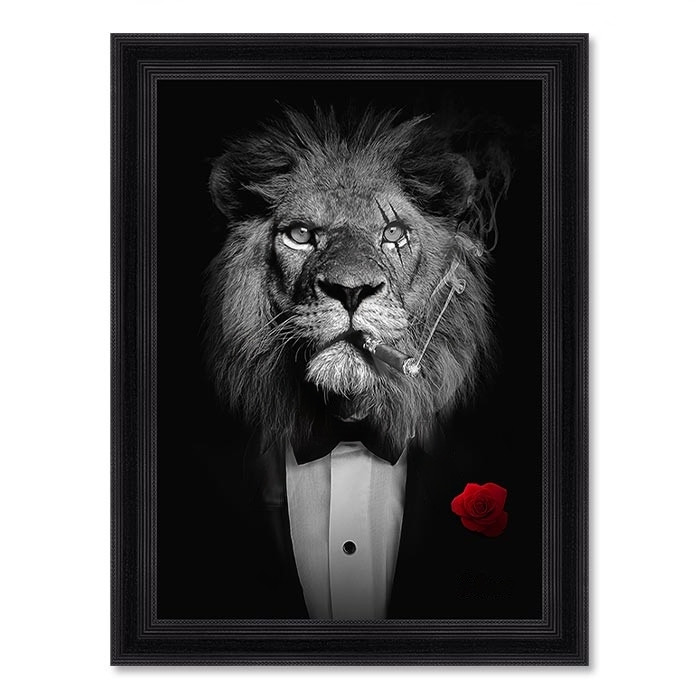 Tableau Lion Sylvain Binet