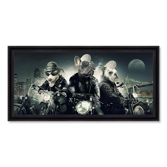Tableau Chiens Motards Sylvain Binet