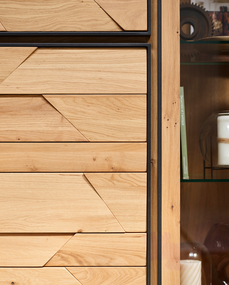 Colonne 1 portes bois - 1 porte verre Capla