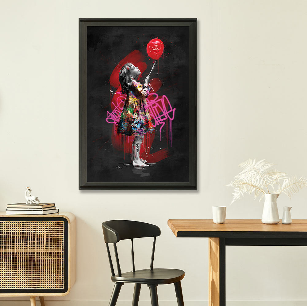 Tableau La petite fille et le ballon Romaric