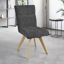 Chaise Ambre pied bois avec accoudoirs