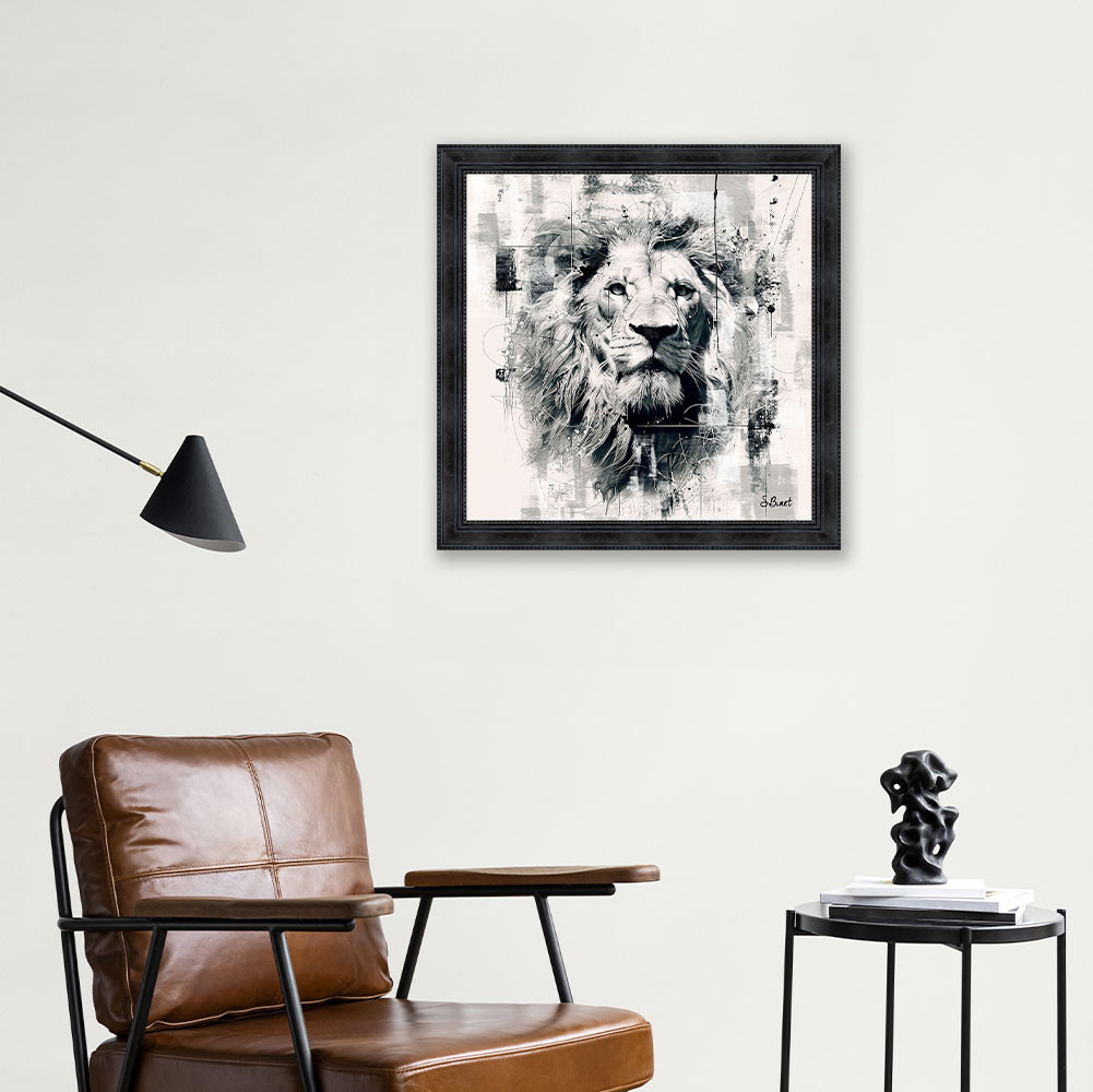 Tableau Lion NB Binet