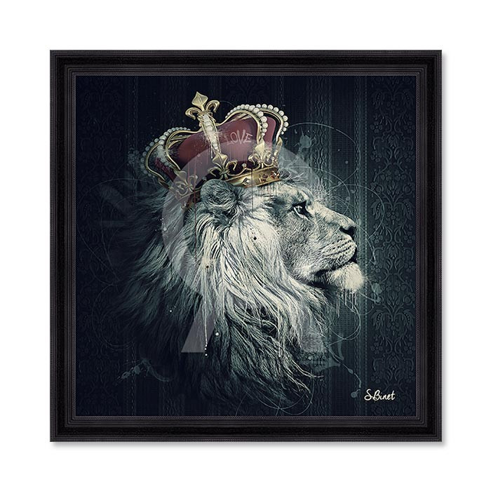 Tableau Lion couronne Binet