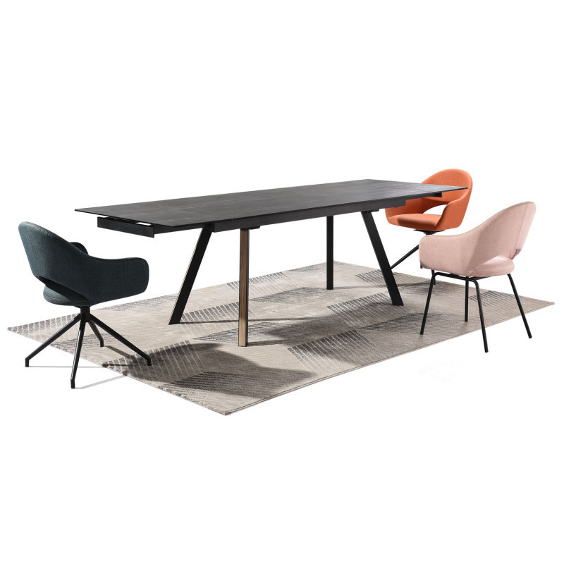 Table céramique Siera 2 allonges