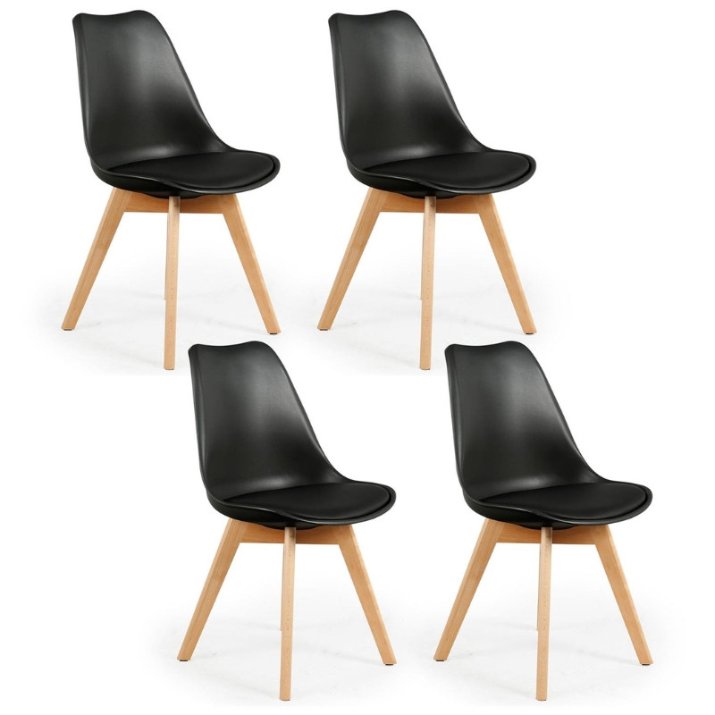 Chaise Scandinave avec coque rembourrée