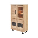 Vitrine 1 porte vitrée - 3 portes Clement