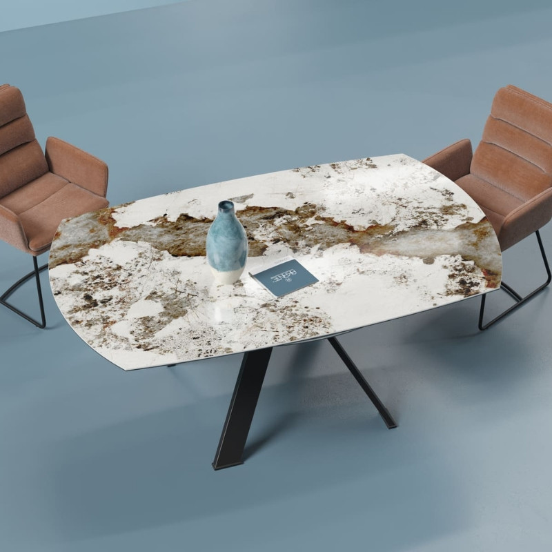 [DT058MC] Table Grande Austin 190cm (Marbre Calcatta)