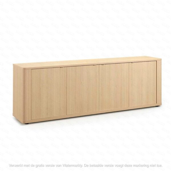 [PS-6626-29979] Enfilade 4 portes Sansa - 240 cm (Bois Naturel)
