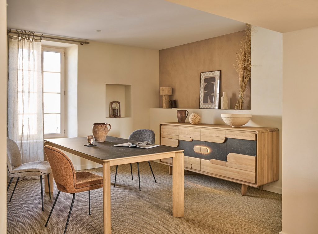 Table de repas 4 pieds dessus céramique Absolu