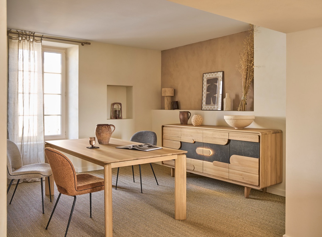 Table de repas 4 pieds dessus bois Absolu