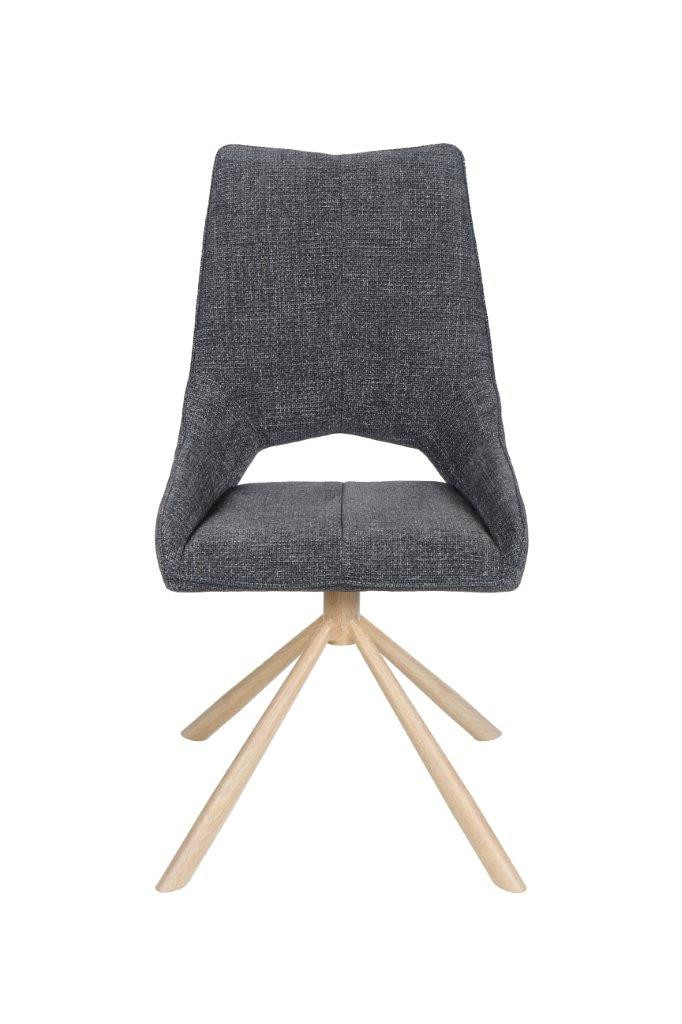 Chaise Gaston pied métal effet bois