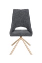 Chaise Gaston pied métal effet bois
