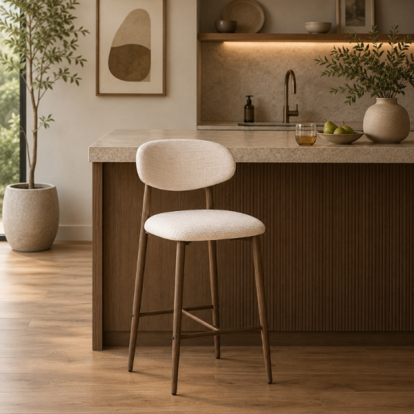 [PS-6916-33585] Tabouret de bar Japandi - 67 CM (TAN)