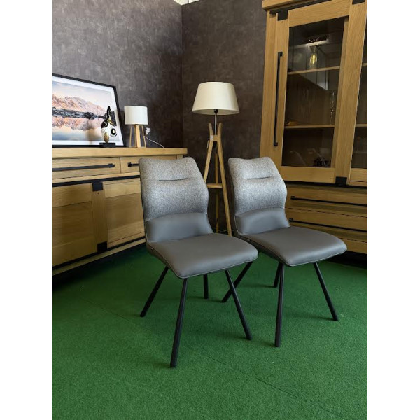 Lot de 2 chaises Linky anthracite modèle d'exposition