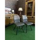 Lot de 2 chaises Linky anthracite modèle d'exposition