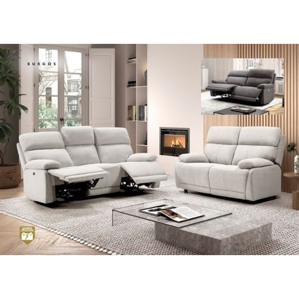 [PS-7057-33991] Canapé Burgos (3 places 2 relax)