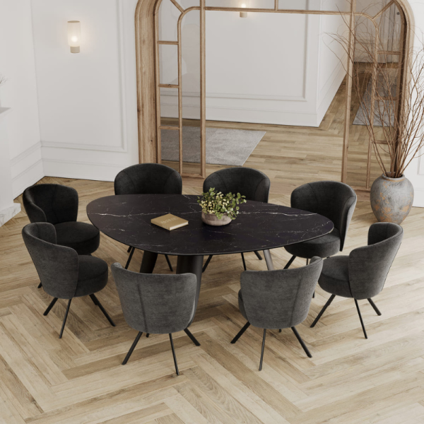 [CH134DG] Chaise Prague (Anthracite)