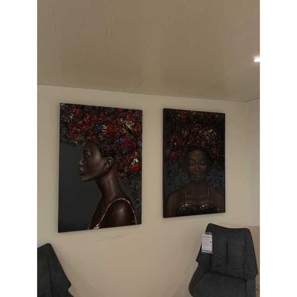 [fleur] Tableau femme fleur
